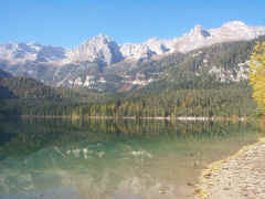 Lago di Tovel e Catena del Grost, Dolomiti di Brenta, Trentino