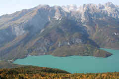 Lago di Molveno val di Ceda e Gruppo di Brenta da Monte Ranzo