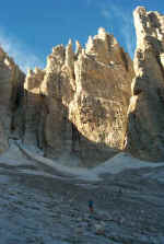 Vedretta di Ambiez, inizio ferrata Brentari