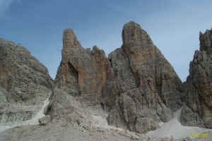 Punta ideal e Campanile Steck, Dolomiti di Brenta